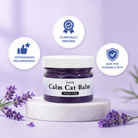 Baume Apaisant pour Chat 100g Parfum Lavande Anti-Stress Réducteur d'Anxiété Crème Apaisante pour Chats Feux d'Artifice Visites chez le Vétérinaire Voyages