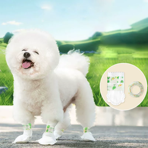 FishPrincess cão pequeno <span class=keywords><strong>Pet</strong></span> meias impermeáveis descartáveis cão sapatos com anti-derrapante Recurso para Paw Cobertura - Product Image 1