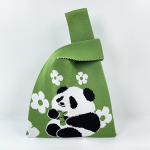 Wholesale Custom <strong>Panda</strong> Themed Knitting Craft Leisure Canvas Bucket Tote <strong>Bags</strong> High Quality - Product Image 4