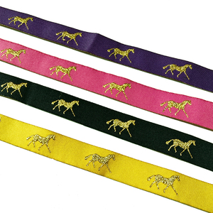Nuovo Design personalizzato Design diverso colorato doppio Shuttle tessuto nastro di cavallo per tappeti di cavallo - Product Image 3