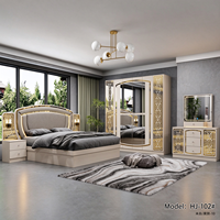 Ensemble de meubles de chambre à coucher au design moderne, ensemble complet pour chambre, comprenant armoire, table de chevet et coiffeuse, vente en gros directe usine