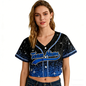 Maillot de <span class=keywords><strong>baseball</strong></span> court pour femme, personnalisé, imprimé par sublimation, 100 % polyester, coupe oversize et carrée, vierge, premium, à sequins - Product Image 2