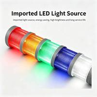 Feu de signalisation LED multi-couleurs 3-en-1 de 60 mm de diamètre avec alarme sonore, balise d'avertissement pour machines industrielles, indicateur de signalisation 220V