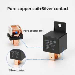 Relé de Alta Corriente de 40A para Motocicleta/Vehículo Eléctrico/Automóvil 12V 24V 48V 60V 72V DC SPDT, Relé Impermeable con Enchufe, Relé GPS - Product Image 4