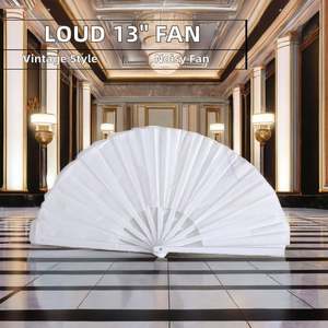 Ventilador Plegable de Plástico de 13 Pulgadas con Sonido Fuerte, 100% Sublimable, en Blanco, Clásico, Personalizable con Prensa de Calor, para Año Nuevo - Product Image 2