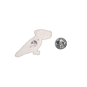 Spilla smaltata a forma di cappello da giornale, piccione e uccello geometrico blu pastello con stampa a mezzaluna, per decorazione zaino - Product Image 5
