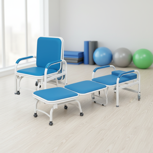 Chaise d'<span class=keywords><strong>accompagnement</strong></span> pliable Hochey Medical avec rangement sous le lit, mobilier hospitalier - Product Image 4