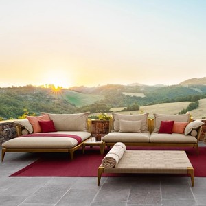 Sofá de Jardín en Forma de L para Exteriores, de Dos Plazas, con Estructura de Aluminio y Ratán Sintético, Estilo Moderno y Duradero, Muebles para Balcón - Product Image 5