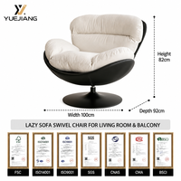Fauteuil design pivotant, fauteuil de relaxation, luxe léger, moderne, ergonomique, salon, bureau à domicile, hôtel, lecture
