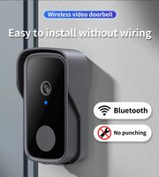 Sonnette de porte visuelle sans fil avec écran 4,3 pouces, interphone audio bidirectionnel, stockage local, installation facile - aucun câblage nécessaire