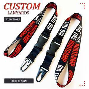 Cordon de cou en polyester standard personnalisé avec mousqueton en métal noir à dégagement rapide - Product Image 4