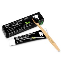 Dentifrice blanchissant au charbon de bambou personnalisé avec logo, menthe naturelle, élimine les taches de fumée, de café et de thé, haleine fraîche, vente en gros