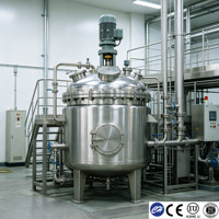 Réacteur en acier inoxydable 304 SS à double enveloppe 300L, réservoir de stockage pour synthèse chimique fine, homologué CE, avec contrôle de température et extensible