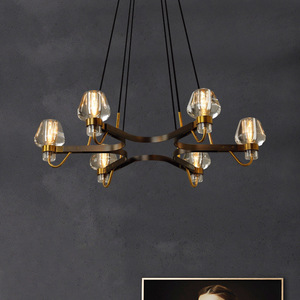 Suspension Candeli de style rétro européen Lumière d'intérieur Pendentif en cuivre moderne Décoration de salon de salle à manger - Product Image 3
