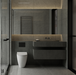 <span class=keywords><strong>Muebles</strong></span> de Baño Modernos de Aluminio Hechos a Medida, Serie Negra Sofisticada de Alta Calidad <span class=keywords><strong>para</strong></span> Apartamentos y Exteriores - Product Image 1