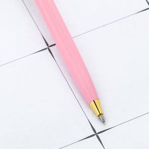 Stylos publicitaires promotionnels pour hôtels, en métal, à bille, avec logo personnalisé, action rotative, 1,0 mm, vente en gros - Product Image 3