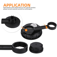Clé pour couvercle de seau de 5 gallons, décapant de couvercle robuste en plastique pour outil d'atelier de maintenance avec jeu de joints de seau haute résistance