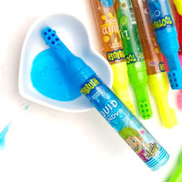 Bonbons liquides acidulés en forme de brosse à dents, saveur fruitée, étiquette privée personnalisée en gros