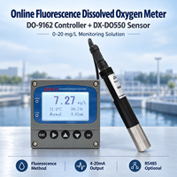 Contrôleur de l'oxygène dissous en ligne 4-20mA RS485, mesureur optique de DO avec sonde de fluorescence pour le traitement des eaux industrielles