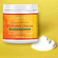 Crème pour boucles Luxfume avec étiquette personnalisée, beurre de karité, huile d'argan, crème pour boucler les cheveux afro, crème pour coiffer les cheveux