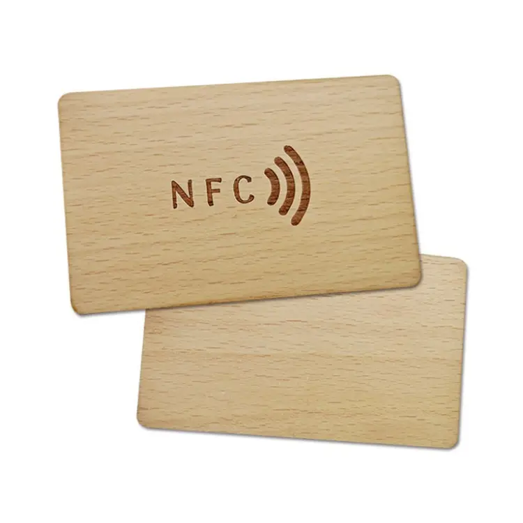 Tarjeta de madera inteligente Rfid personalizada 125Khz 13,56 MHz Ntag 213/215/216 NFC Tarjeta de visita Rfid de proximidad regrabable Tarjeta de madera Mifare