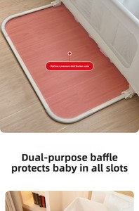 Barrière de lit bébé réglable avec levage vertical et anti-chute, barrière de sécurité pliable pour enfants, tissu respirant certifié CE - Product Image 3