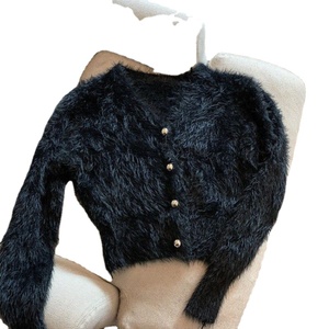 Maglioni Corrped 2026 di Tendenza, Top Corti Casual Semplici e <span class=keywords><strong>Sexy</strong></span>, Pullover Lavorati a Maglia a Maniche Lunghe, Mini <span class=keywords><strong>Cardigan</strong></span> Morbidi per Donna - Product Image 5