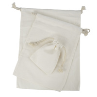 Sac en coton à cordon de serrage, pochette anti-poussière en mousseline, housse de rangement souple avec fermeture à ruban pour chaussures, sacs à main, emballage de marque de luxe