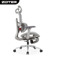 Chaise de bureau ergonomique en maille avec dossier haut, accoudoirs réglables 4D et inclinaison à grand angle, chaise de bureau robuste pour ordinateur