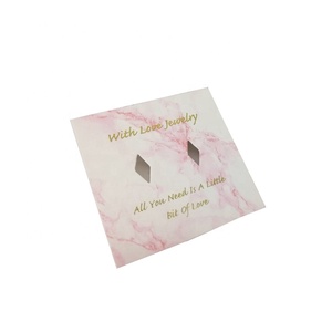 Yilucai <span class=keywords><strong>personnalisé</strong></span> rose petites boucles <span class=keywords><strong>d</strong></span>'oreilles porte-colliers feuille <span class=keywords><strong>d</strong></span>'or cartes porte-cartes en papier - Product Image 4