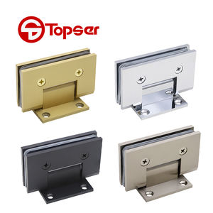 OEM ODM Placa trasera corta 90 grados Montaje en pared Baño Pantalla Cromo Ducha Bisagra Puerta corredera de vidrio Bisagra pivotante - Product Image 6