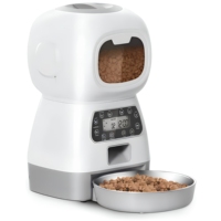 Distributeur automatique de nourriture pour animaux de compagnie intelligent 3,5 L avec contrôle par application WiFi et enregistreur vocal pour chiens et chats, contrôle des portions par minuterie