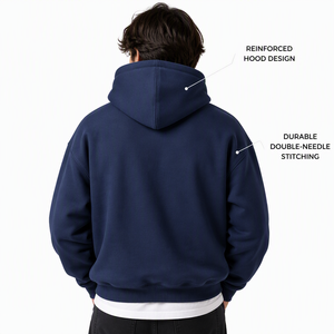Charlo Hoodies Unisex Schwergewicht 450GSM Fleece Oversize-Passform mit Knöpfen Winter Streetwear Großhandel Maßanfertigung OEM Massenproduktion - Product Image 3