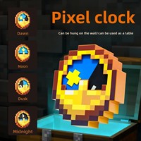 Horloge murale en plastique sur le thème des animaux et de la nature, réveil mural qui peut également être posé sur un support ; un cadeau parfait pour les garçons et les filles