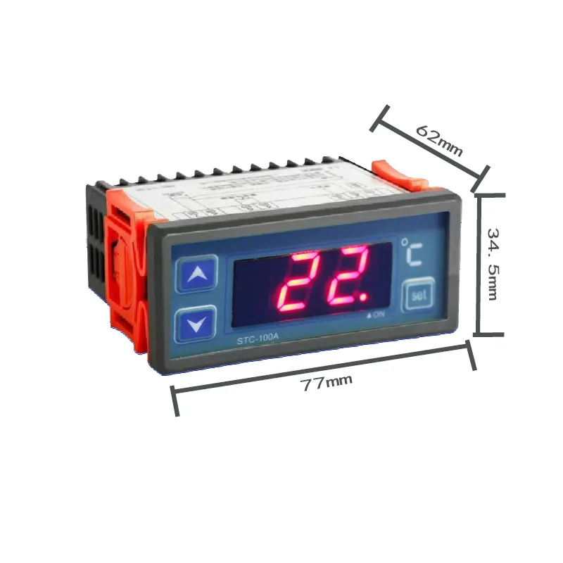 STC-100A Temperature Controller Cool Heat Refrigerator Thermostat AC 220V Regulator Thermoregulator Thermocouple 2M NTC sensor