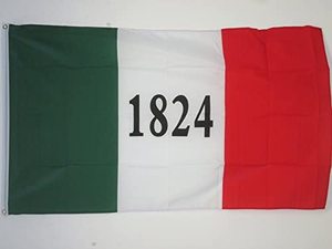 Drapeau historique américain de l'Alamo en vert, blanc et rouge, en polyester - Product Image 4