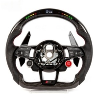 Volant en fibre de carbone personnalisé en stock pour Audi RS4 RS7 R8 RS3 C7 S3 B8 B9 A3 A4 A5 A6 A7 Q3 Q5 Q7 S4 S5 S6 S4 avec LED