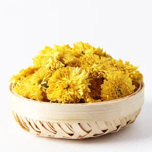 शून्य योज्य प्राकृतिक सूखे वुयुआन गोल्डन गुलदाउदी फूल जड़ी बूटी मोमबत्ती साबुन शिल्प DIY मिलान के लिए सूखी पीली गुलदाउदी