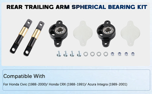 Kit de Bujes Esféricos para Brazo Trasero, Bujes CNC Compatibles con Honda Civic Acura Integra EF EG EK DC2 DA 88-00, CR057-BK - Product Image 4