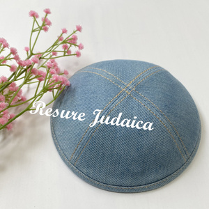 หมวกสำหรับคนยิว DENIM kippot หมวกยิวที่มีการเย็บปักถักร้อยหรือการพิมพ์ที่กำหนดเอง <span class=keywords><strong>yarmulke</strong></span> - Product Image 5
