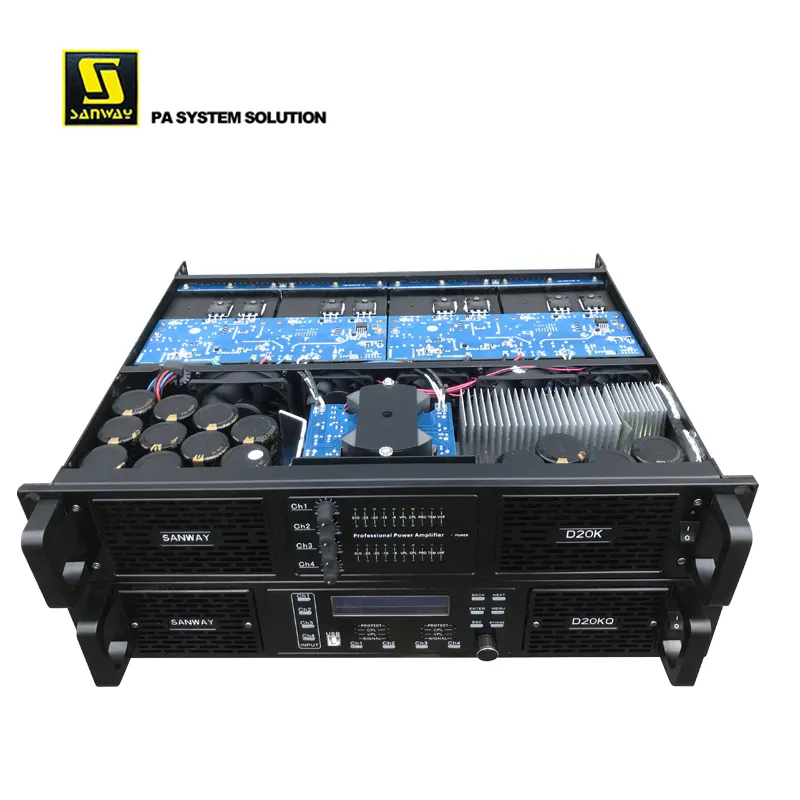 Amplificador profesional de gran potencia D20K FP20000, 4 canales, 16000W, para exteriores