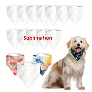 Bandanas personnalisables 100% polyester avec logo, bandanas vierges pour sublimation, bandana pour chien blanc - Product Image 1