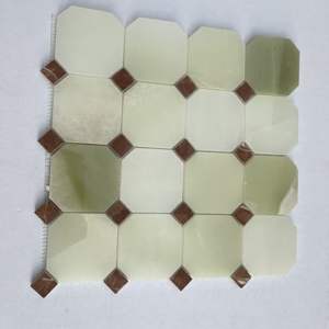 Décoration murale intérieure, projet <span class=keywords><strong>de</strong></span> construction, revêtement <span class=keywords><strong>de</strong></span> sol, mosaïque en marbre et métal découpée au jet d'eau, carrelage antique, mosaïque en marbre, <span class=keywords><strong>pierre</strong></span>, sol - Product Image 1