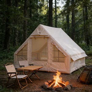 Tente familiale 4 saisons facile à monter, tente extérieure en PVC Oxford, résistante au vent et à la pluie pour les sorties familiales en plein air - Product Image 4