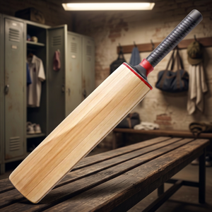 Clásico Bate de Críquet de Madera de Arce con Empuñadura Roja, Duradero y de Uso Ambidiestro - Product Image 3
