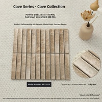 Carreaux de céramique vitrifiés antidérapants de luxe faits à la main, 296x300mm, imitation pierre polie, texture moderne, pour salle de bain et piscine