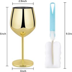 Gobelets isothermes en acier inoxydable de 18 oz avec logo <span class=keywords><strong>personnalisé</strong></span>, rouge et or, pour vin et champagne, verres à vin en métal au design élégant - Product Image 2