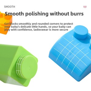 Những ngôi nhà đầy màu sắc của trẻ em Khối hạt lớn Khối nhựa xây dựng lâu đài Đồ chơi xây dựng cho trẻ em Đồ chơi xếp hình mẫu giáo - Product Image 3