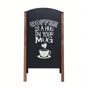 Letrero de Pizarra de Madera con Marco en A de 40 Pulgadas, Portátil, para Publicidad, Bodas y Exhibiciones - Product Image 1