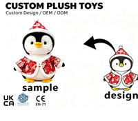 Peluche personnalisée, jouet en peluche doux, poupée pingouin de Noël pour cadeau promotionnel, peluche personnalisée